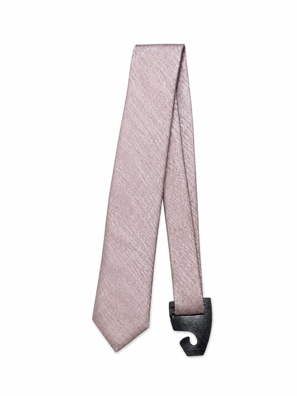 Pronto Uomo Men’s Blush Pink Textured Silk Tie 60” x 3” Linen Blend